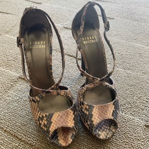 Stuart Weitzman Snake Platforms |Size 4